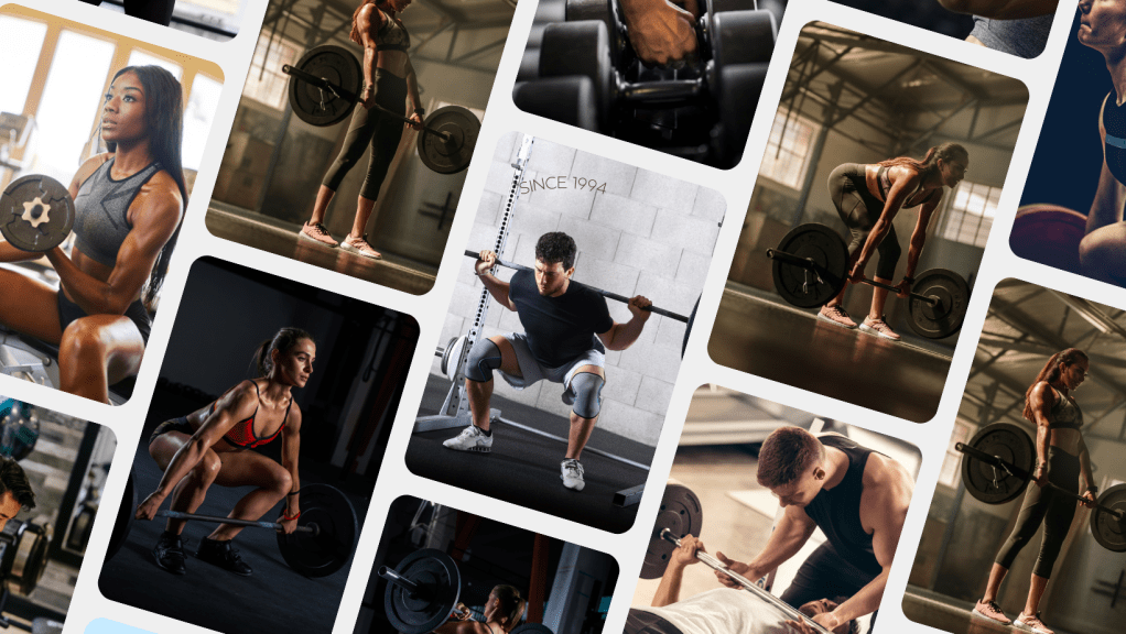 A group of diverse individuals engaging in heavy weightlifting exercises, representing the science-backed practice of lifting heavy weights