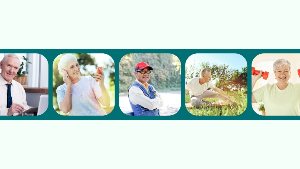 A collage of Baby Boomers showing their vitality and zest for life through the years."